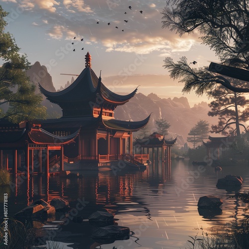 ancient chinese pagoda 