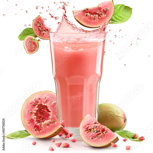 guava juice splashed