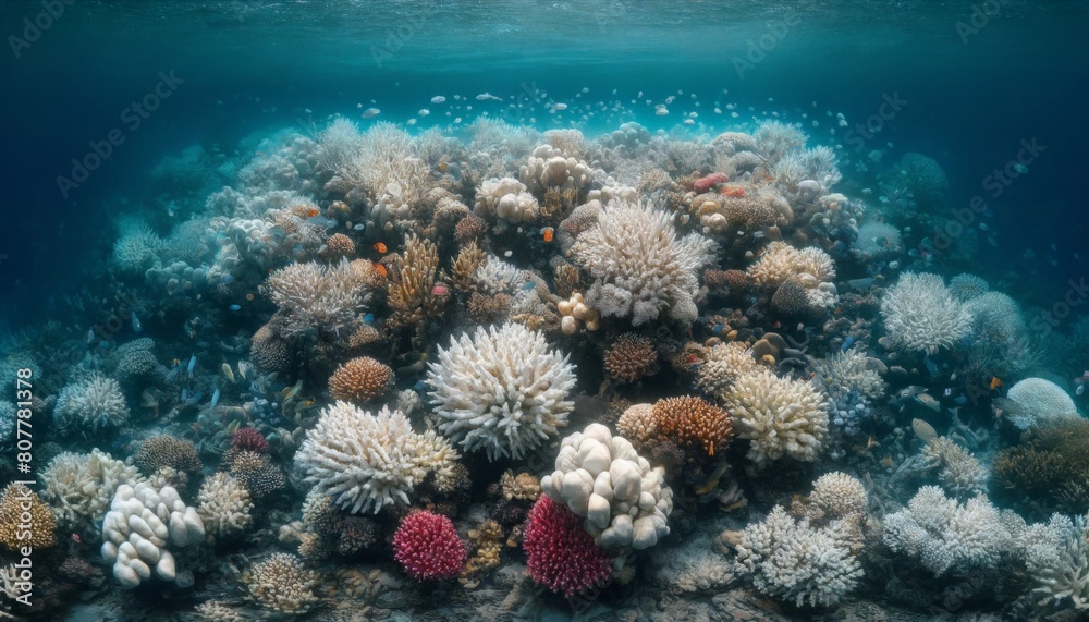 Vibrant Coral Reef Teeming with Marine Life
Vibrant Coral Reef Teeming with Marine Life