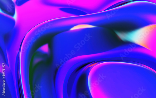 Colorful blue purple pink glossy and shiny plastic abstract background.	