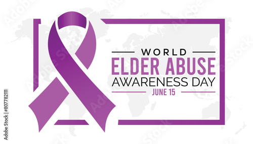 World Elder Abuse Awareness Day observed every year in June. Template for background, banner, card, poster with text inscription.