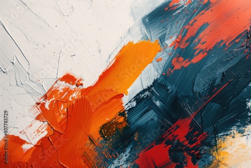 Acrylic stork texture paint abstract brush design. Generative Ai