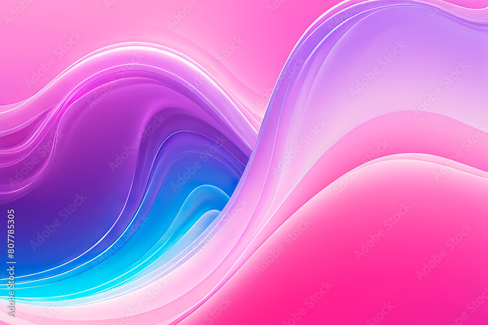 Abstract illustration of blue and purple waves on a pink background, wallpaper Abstract illustration of blue and purple waves on a pink background, wallpaper