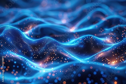 Background in digital technology. vibrant, dynamic wave. Generative Ai