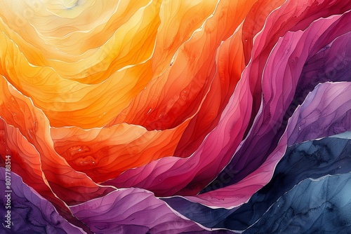 Vibrant Watercolor Abstract Rorschach Blots: A Captivating Display