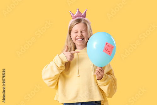 Funny little girl in crown ...