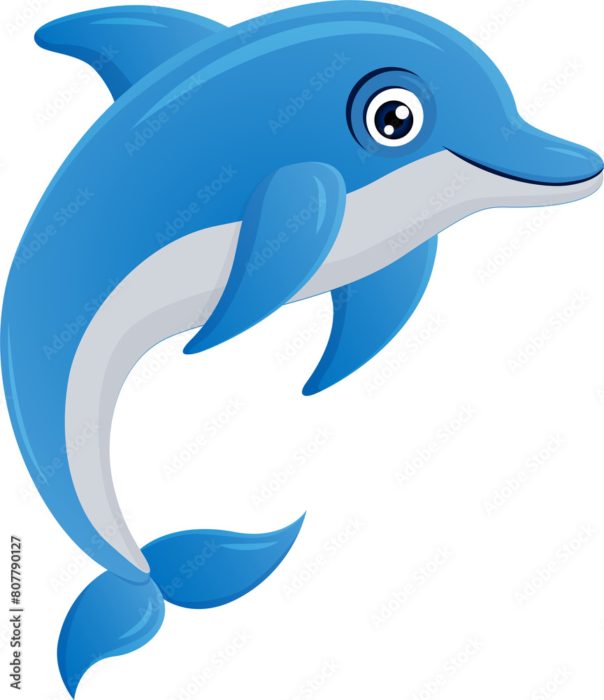 Obraz premium dolphin isolated on white background