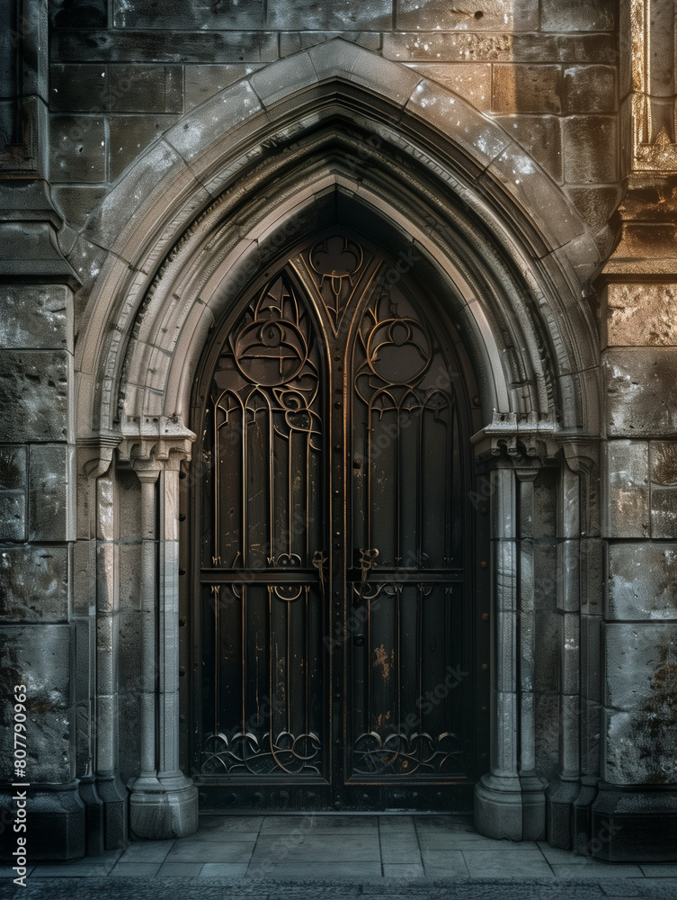 entrance opening arch - isolated - detail - architectural fantasy illustration - generative ai entrance opening arch - isolated - detail - architectural fantasy illustration - generative ai