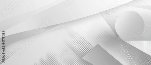 Abstract White and Gray Geometric Background Design.