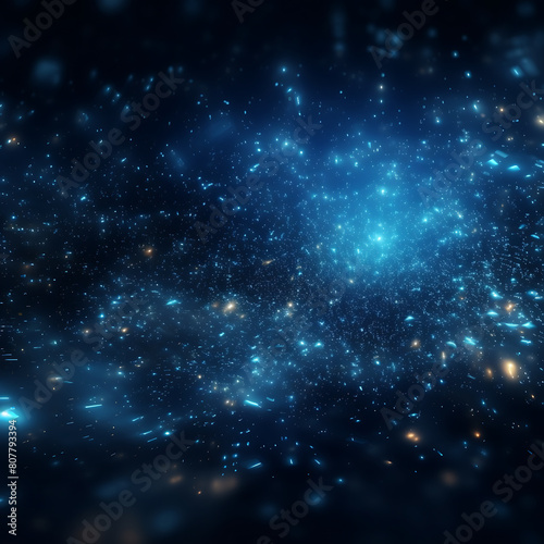 abstract blue background with glowing lines and particles. vector illustration.