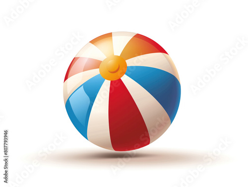 Free Download illustration of a beach ball icon on a white background. - GFXLoad