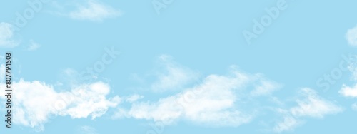 Photography Seamless Sky cloud on blue background, illustration Pattern Panoramic Horizon cl