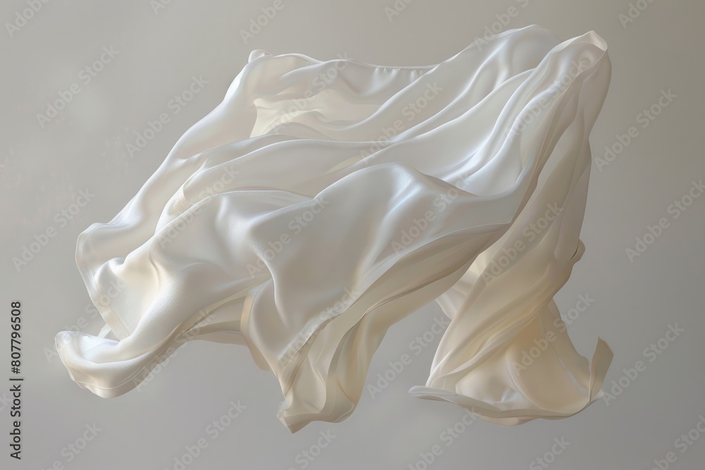 lovely white cloth cutout that floats. Generative Ai