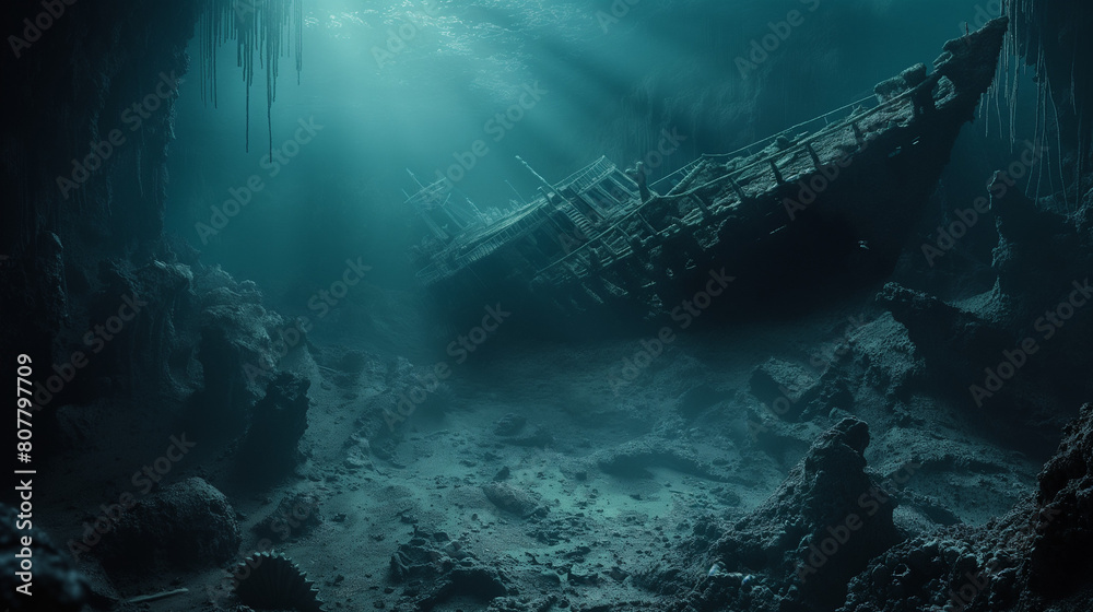 深海の沈没船