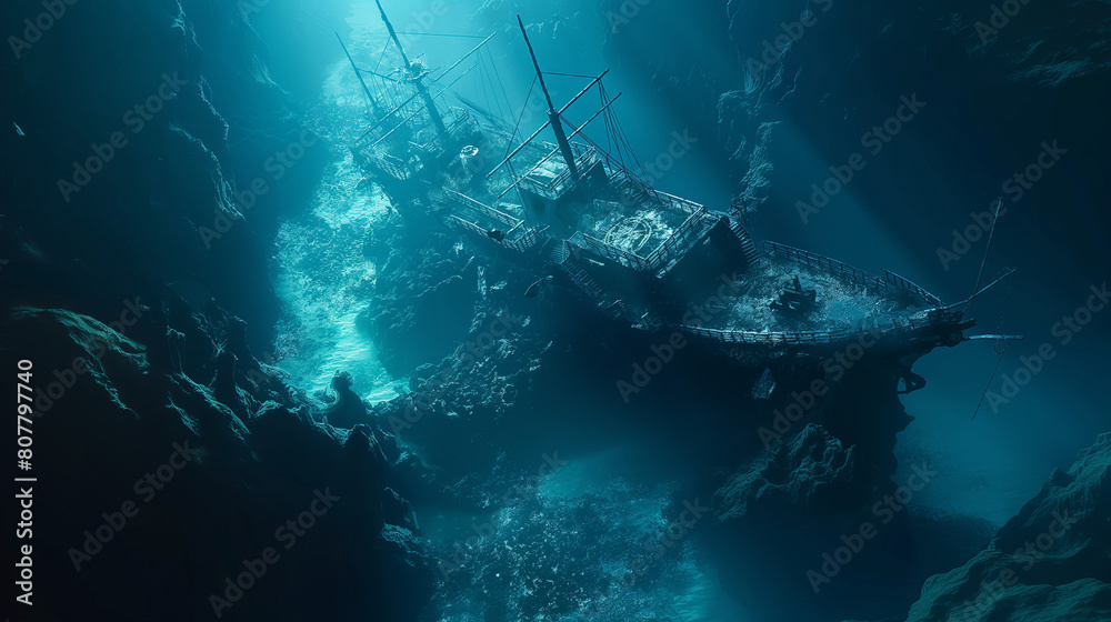 deep sea sunken ship