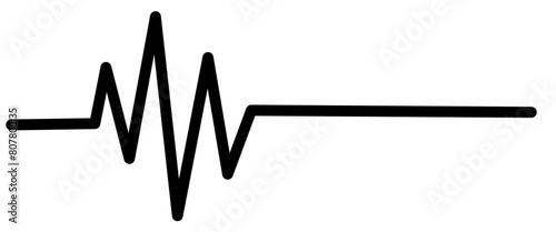 Vector illustration of heart pulse on a white background.