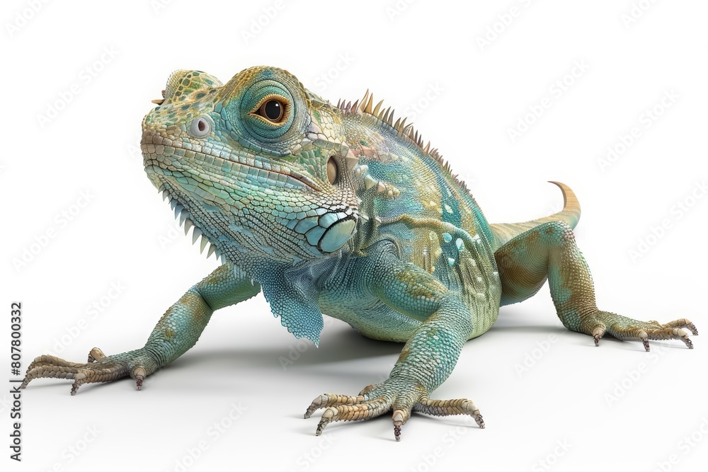 Obraz premium A beautiful animal 3D model isolated on a white background