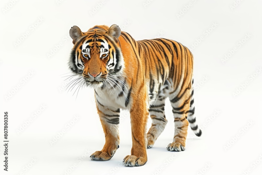 A beautiful animal 3D model isolated on a white background A beautiful animal 3D model isolated on a white background