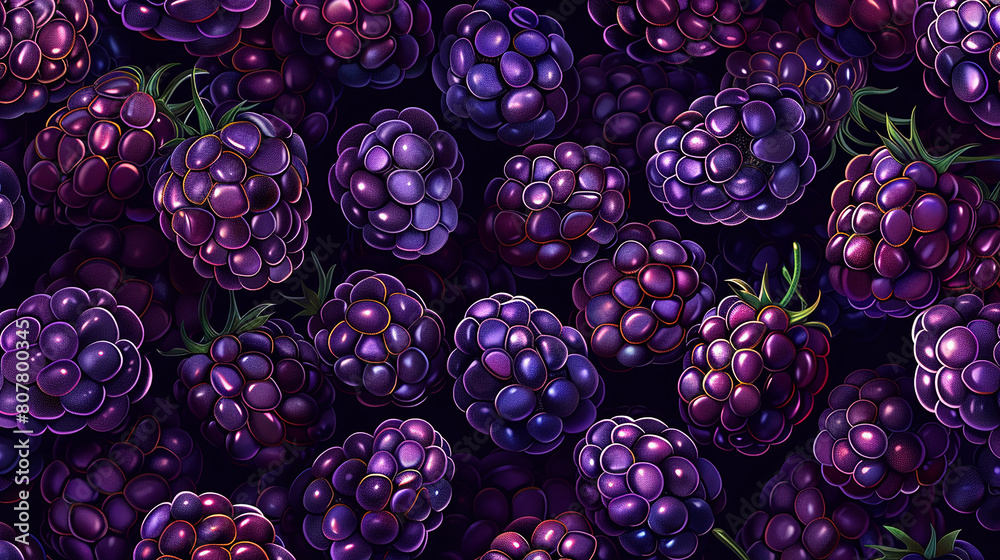 Seamless Blackberry Patterns Seamless Blackberry Patterns