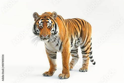 A beautiful animal 3D model isolated on a white background
