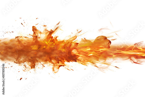 flames isolated on white background