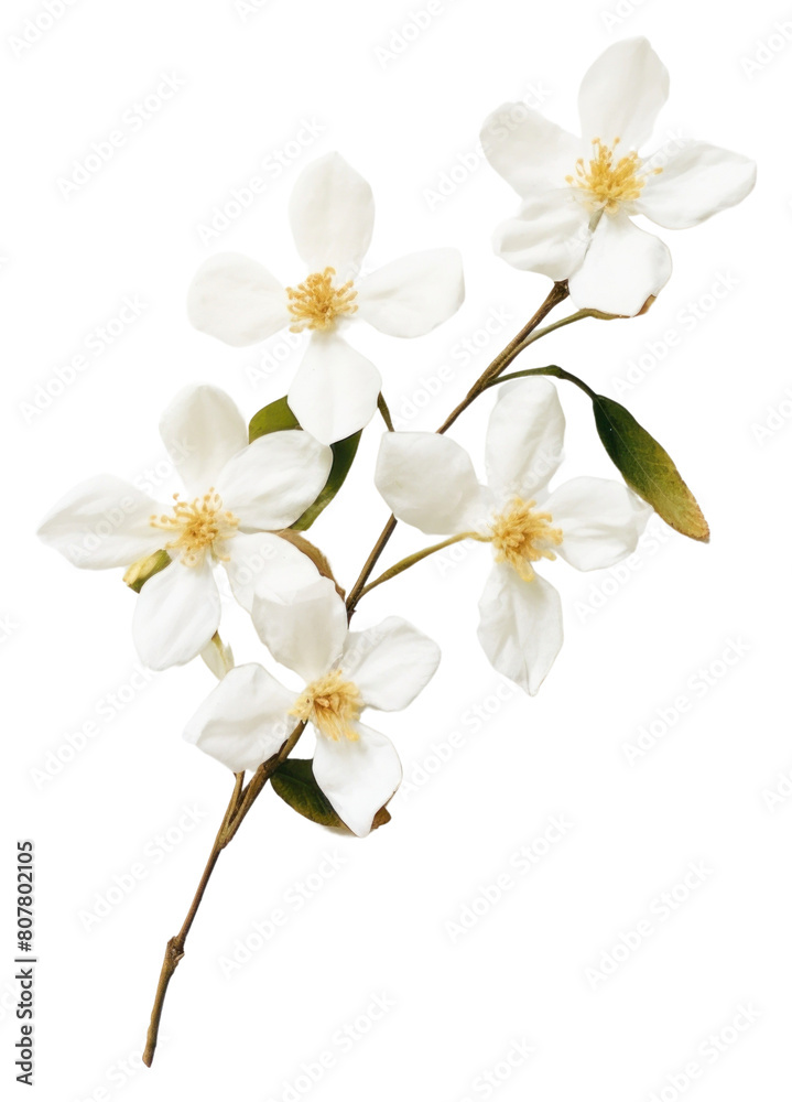 Obraz premium PNG Real Pressed a Jasmine flower blossom petal.