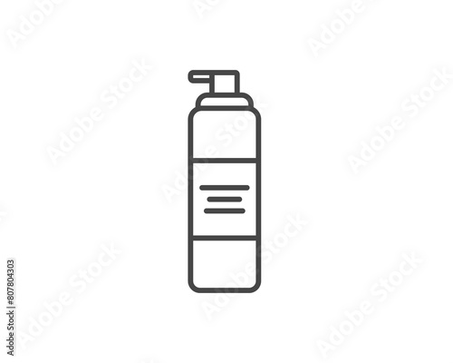 Vector icons of beauty, cosmetics and care. Bottle, jar, shower gel, face cream, body lotion, spray, ointment, paste.