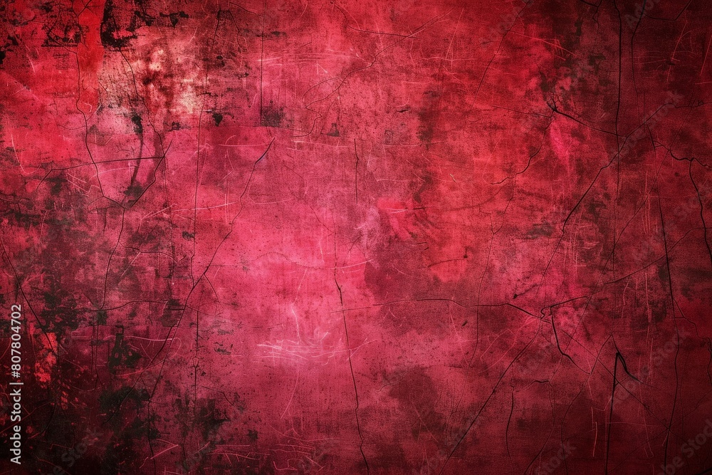 Vector illustration red grunge texture background, silhouette creativity red paint background with ink-black stain design. Beautiful simple AI generated image in 4K, unique.