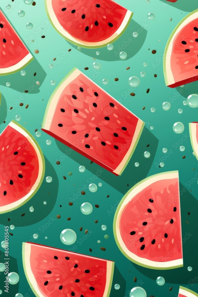 pattern of watermelon slices with soft colors pattern of watermelon slices with soft colors
