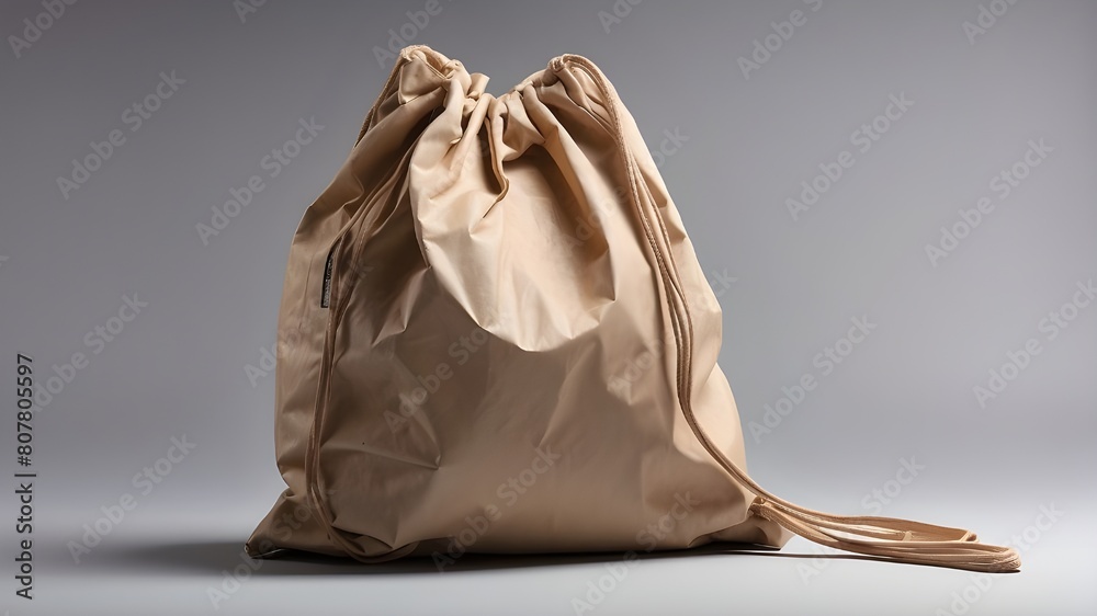 A vacant bag unfolded from left to right A vacant bag unfolded from left to right