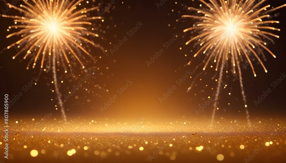 Obraz premium Fireworks background: Abstract firework celebration for new years eve