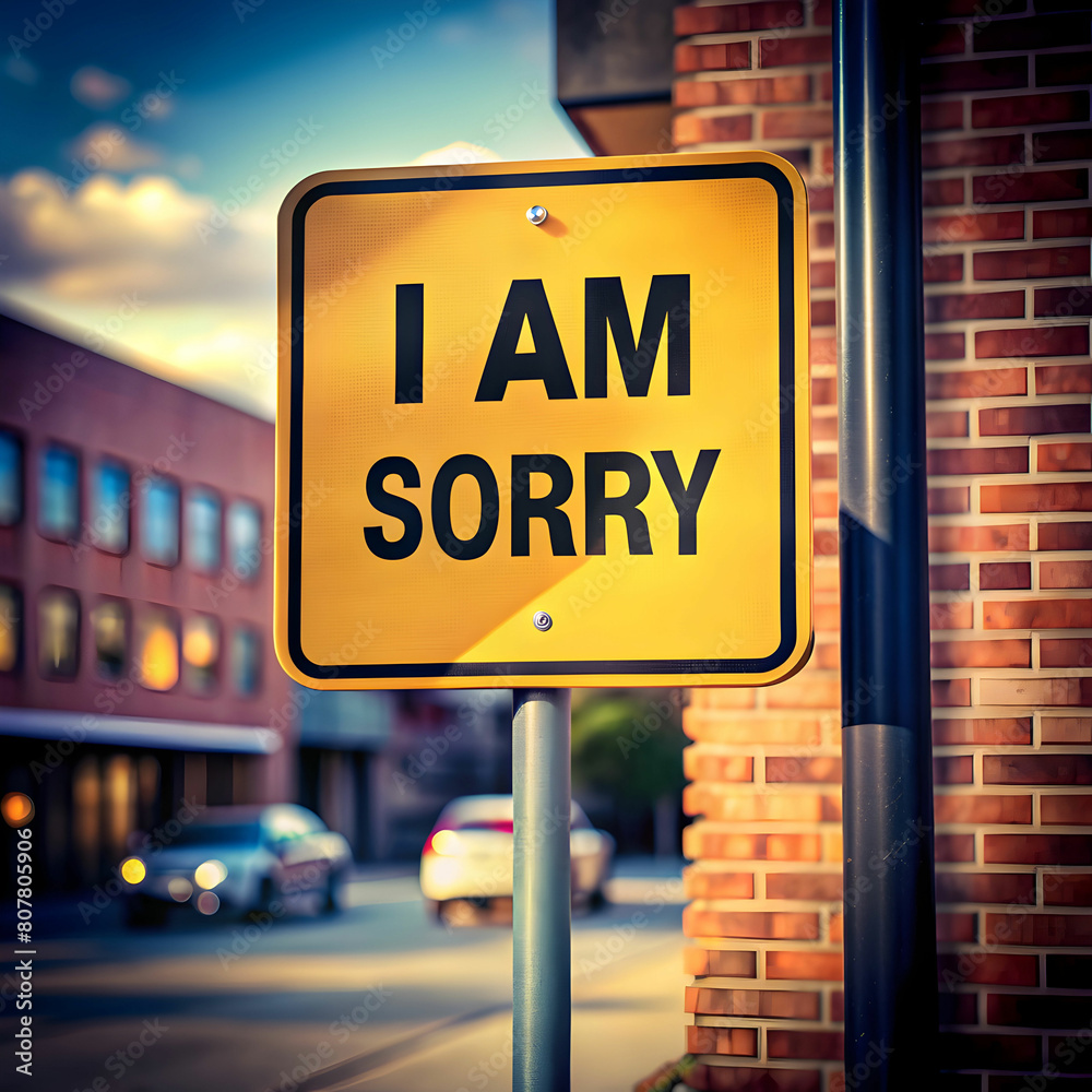 Obraz premium Lettering I am so sorry