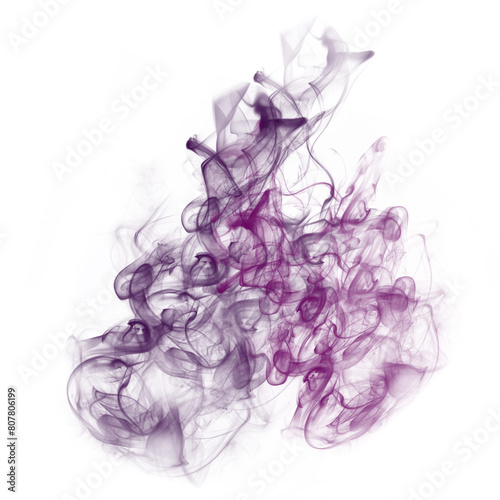 Abstract party fog. Isolated blue, teal, purple , smoke think cloud. 3D special effects fog clouds graphic for white background, magic birthday clip art
