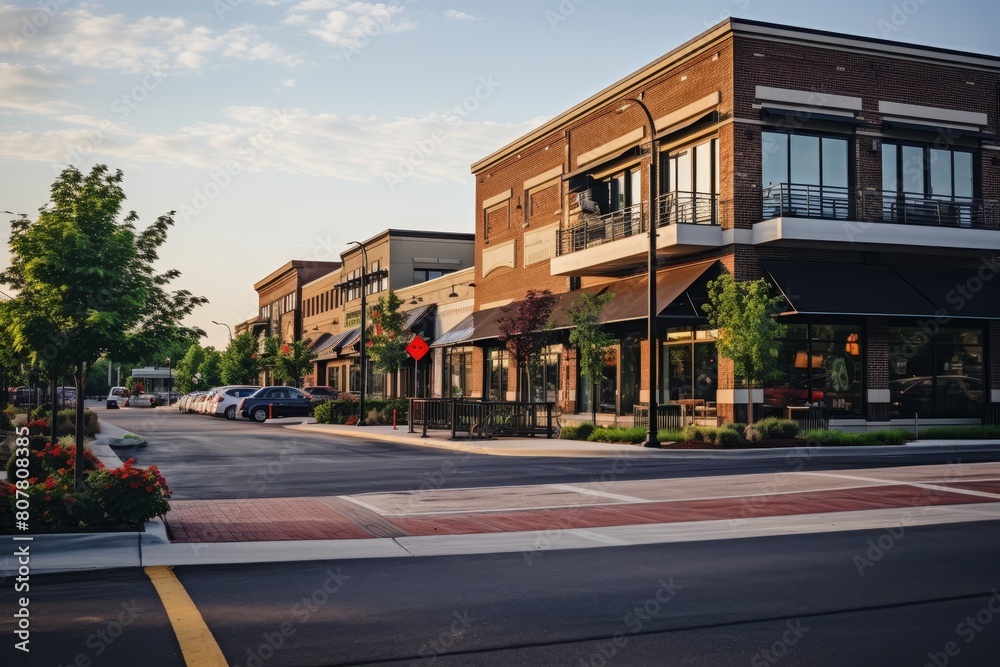 Small Business Hub: A Compact Shopping Strip in a Quiet Suburban Neighborhood