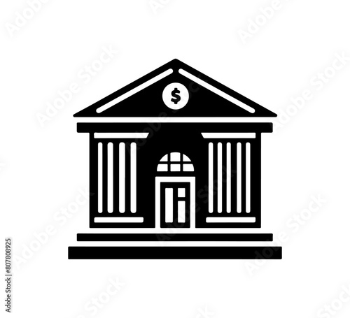 Bank icon simple flat black and white © AriaMuhammads