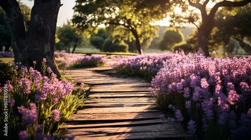 beautiful lavender with morning light. © Micro