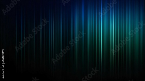 Blue and green lines on a black background. Abstract background for design.