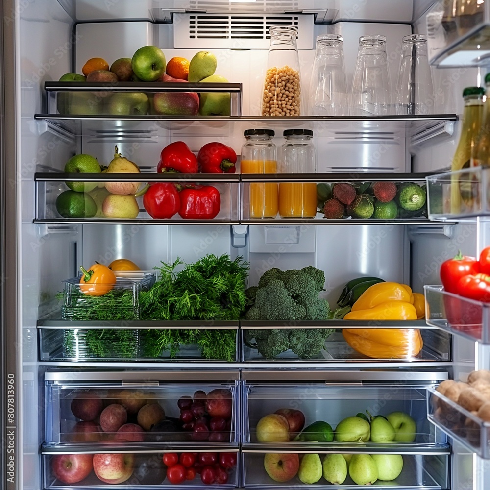 fresh vegetables in the refrigerator fresh vegetables in the refrigerator
