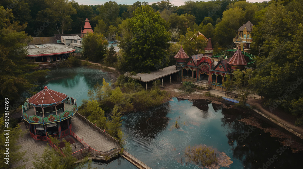ruined amusement park