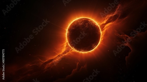 illustration of the solar eclipse concept