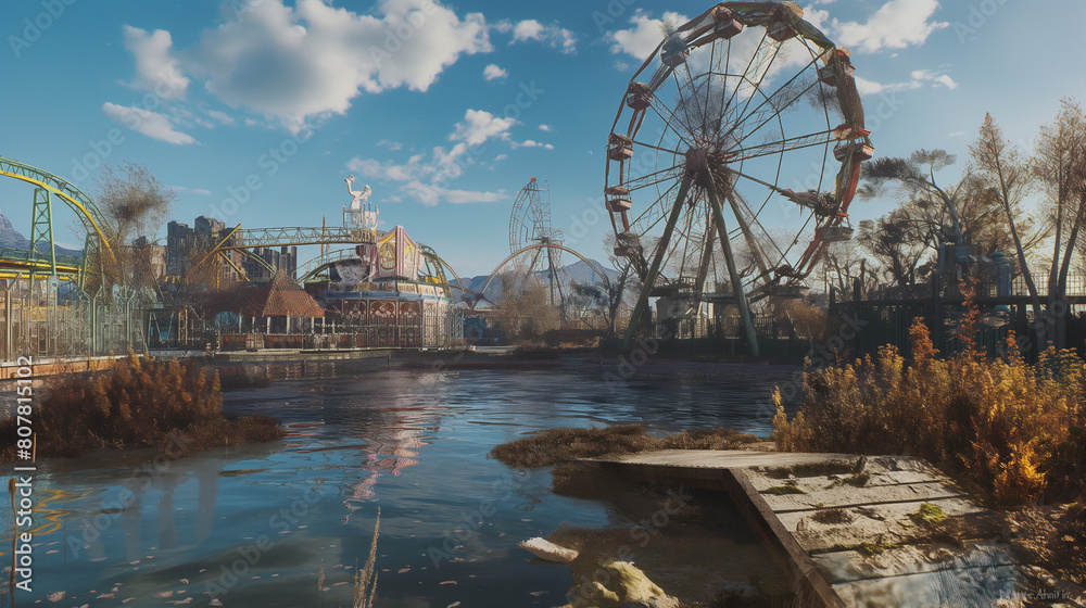 ruined amusement park