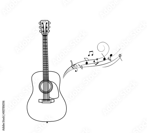 guitar on a transparent background