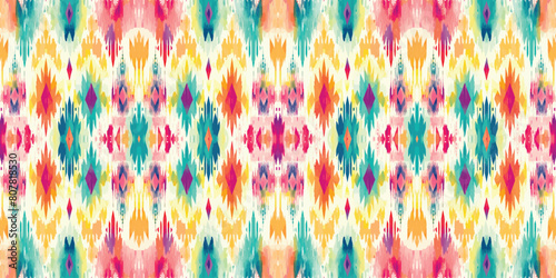 Seamless batik pattern,Seamless tribal batik pattern,and Seamless colorful pattern resemble ethnic boho, Aztec,and ikat styles.designed for use in wallpaper,fabric,curtain,carpet,Batik Embroidery