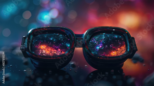 Galaxy themed goggles for a stellar vision experience © brillianata