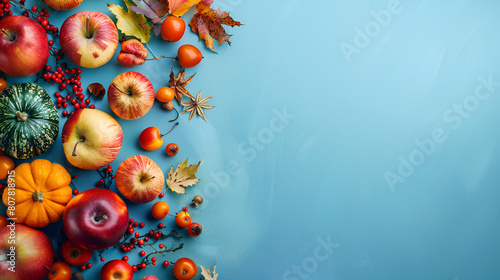 Autumn harvest frame ,generative ai photo