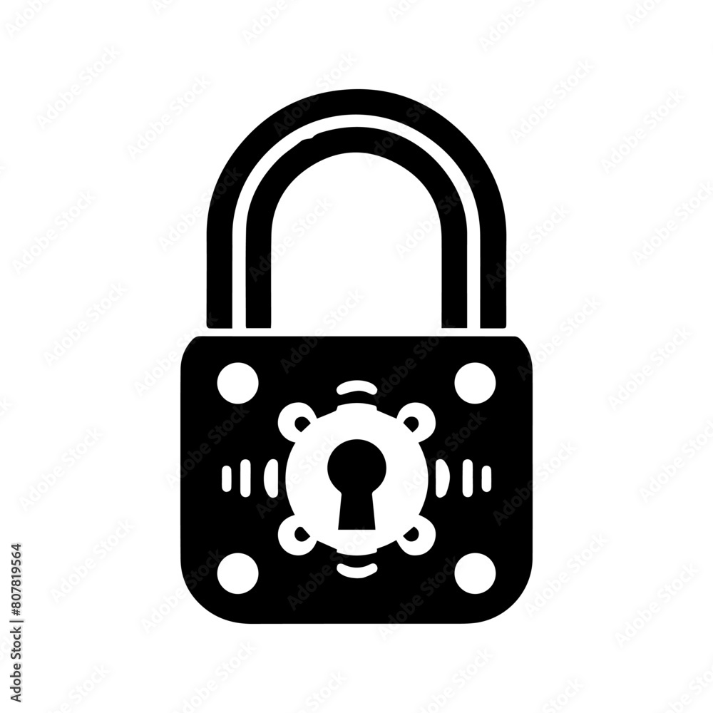 unique padlock icon, black and white, vector unique padlock icon, black and white, vector