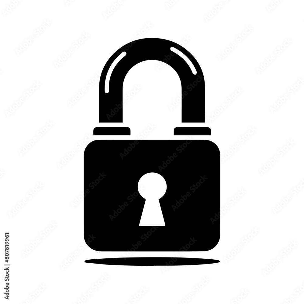 unique padlock icon, black and white, vector unique padlock icon, black and white, vector