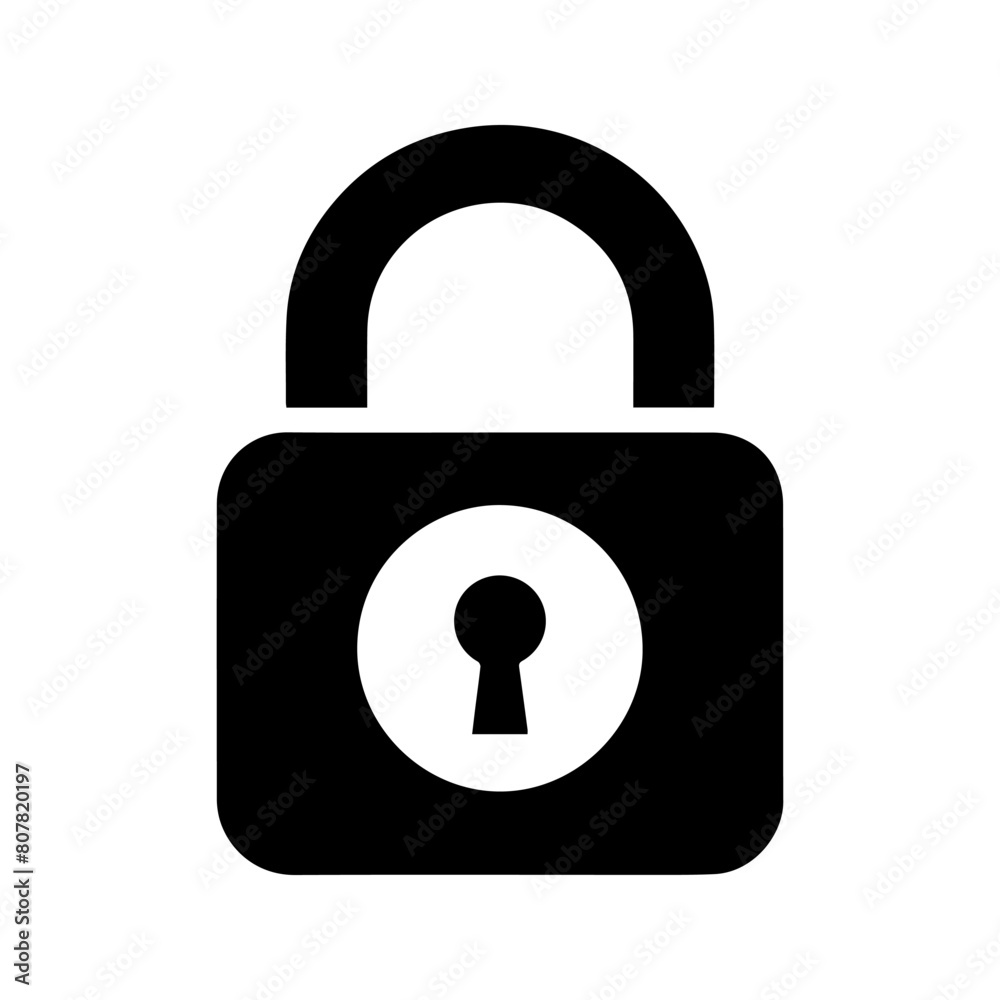unique padlock icon, black and white, vector unique padlock icon, black and white, vector
