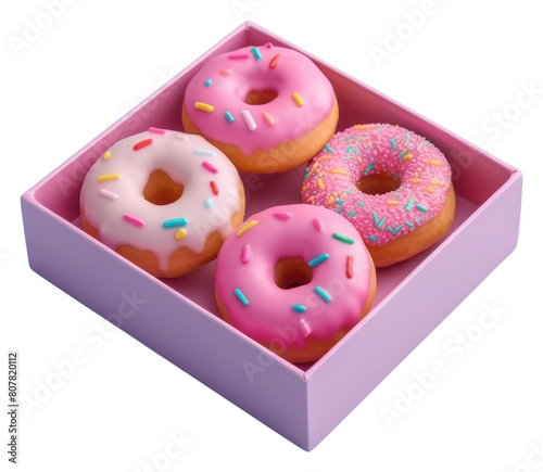 Wallpaper Mural PNG Donuts in box food confectionery sprinkles. Torontodigital.ca