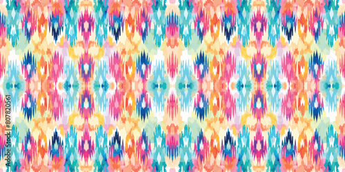 Seamless batik pattern,Seamless tribal batik pattern,and Seamless colorful pattern resemble ethnic boho, Aztec,and ikat styles.designed for use in wallpaper,fabric,curtain,carpet,Batik Embroidery